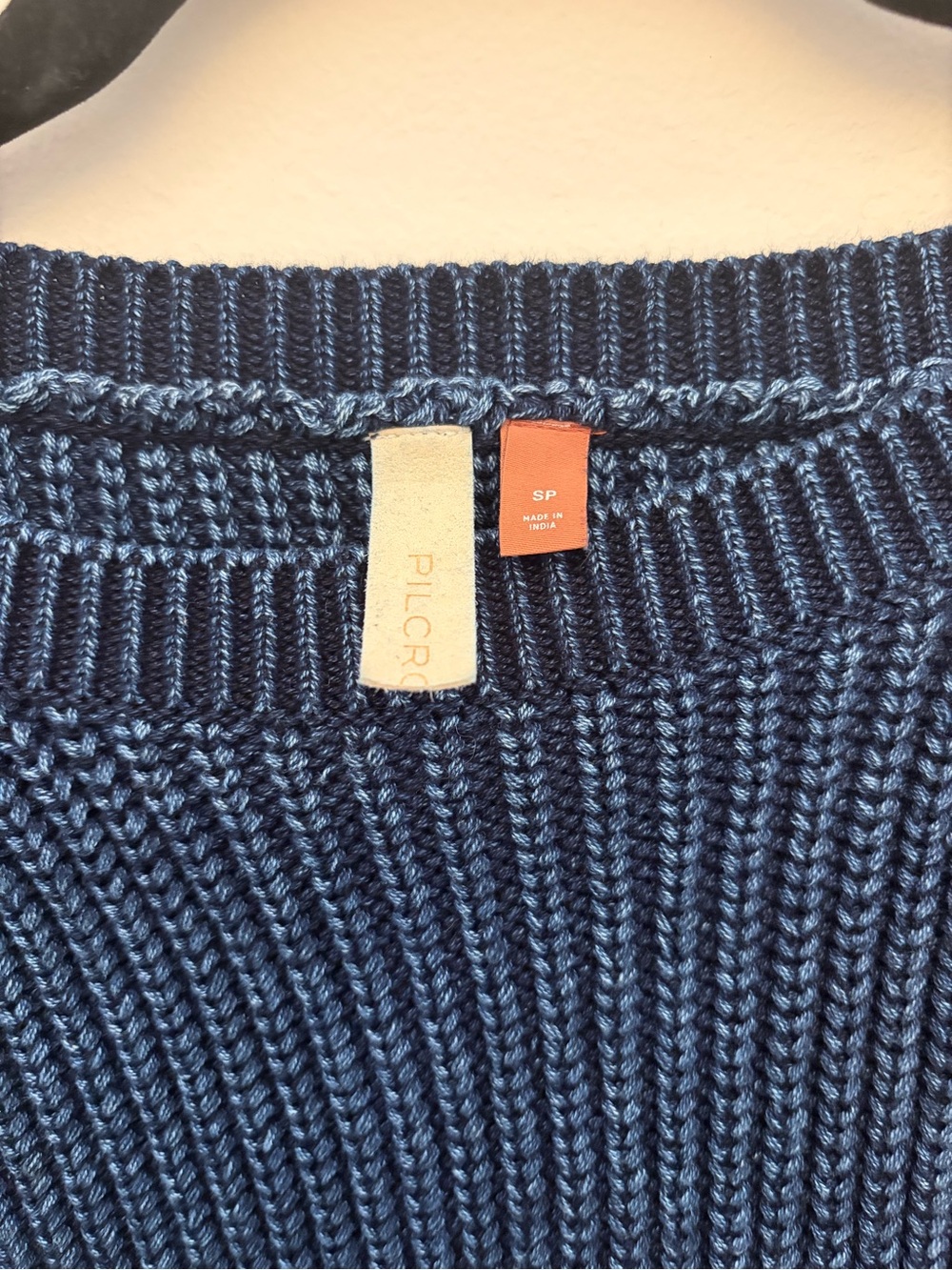 Pilcro Anthropologie Navy Knit Sweater Top - Picture 2 of 2